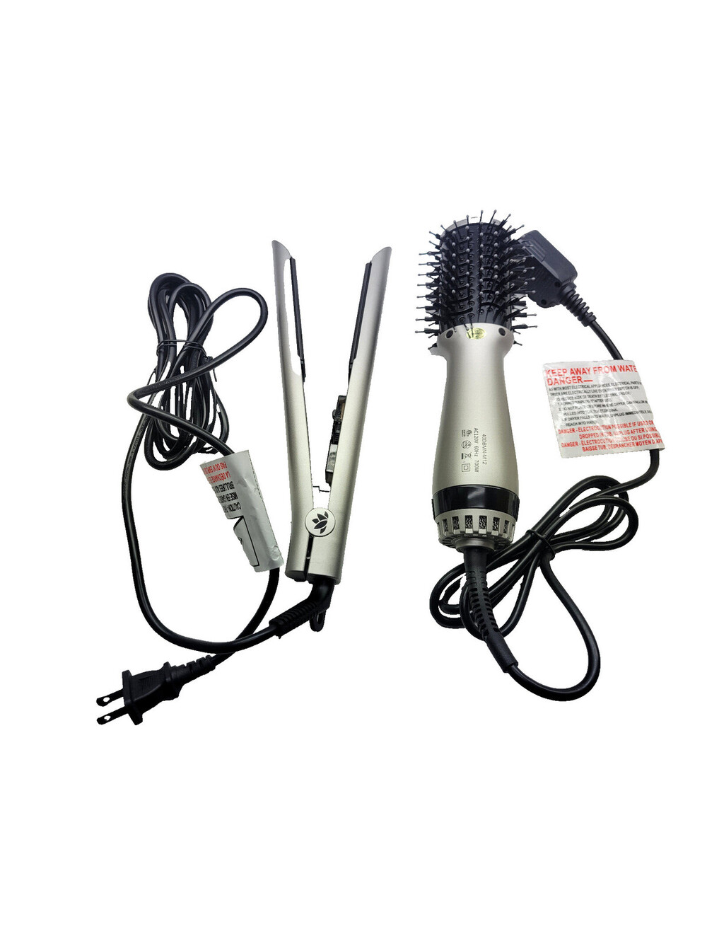 Sutra Beauty 2 Pc Set: 2" MINI Blowout Brush + 1" Ceramic Flat Iron *New no box